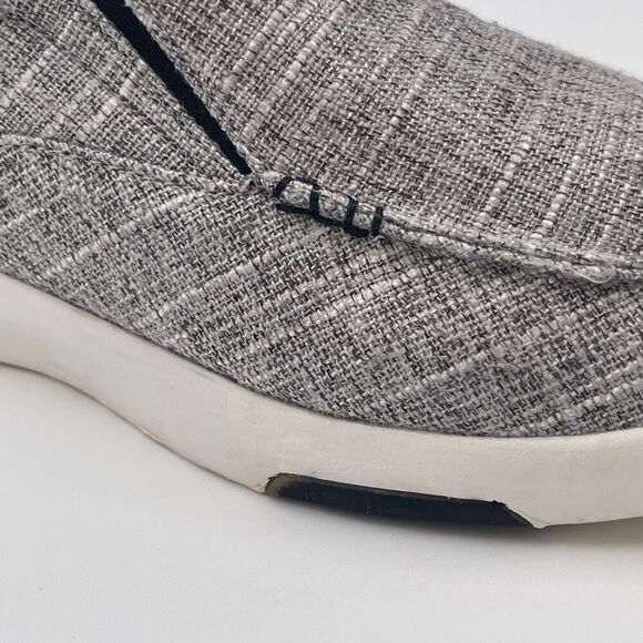 ORTHOCOMFOOT Boat Shoes Mens Size 12 Heather Gray Slip-On Loafers Comfort Canvas - Picture 15 of 16